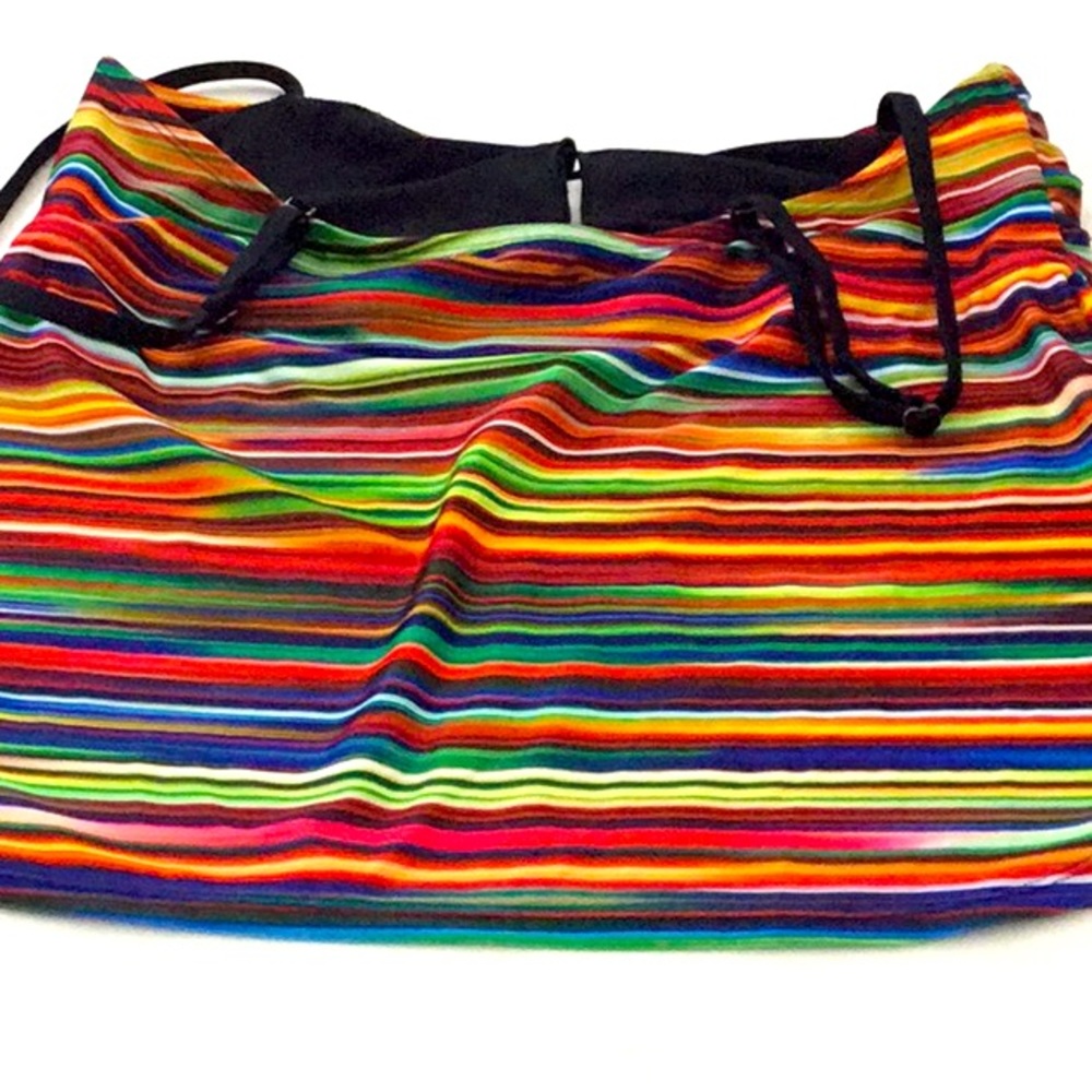 Ana, Striped Camisole, Layering Top with Bra, No Padding. Rainbow, Hippie, Y2K - Picture 6 of 6